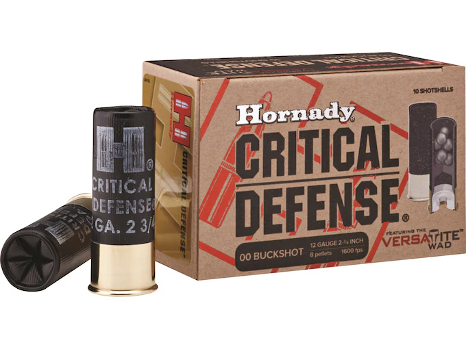 Hornady Critical Defense 12 Gauge Buckshot Ammo 2-3/4″
